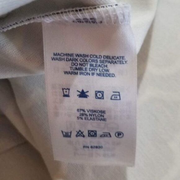 Lands End Navy/white Geometric dress with Front Pockets Size 8 - Picture 5 of 5